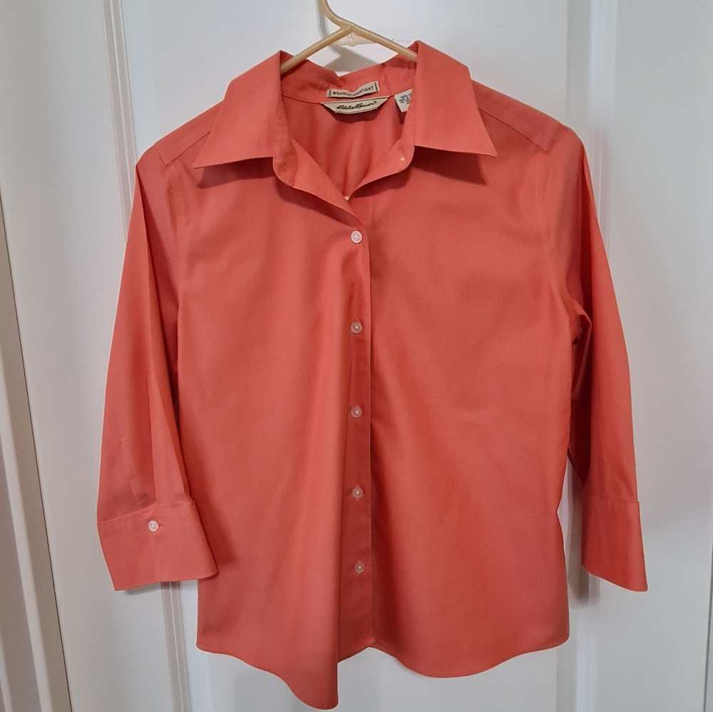 Eddie Bauer Wrinkle Resistant Button Down Blouse, PS